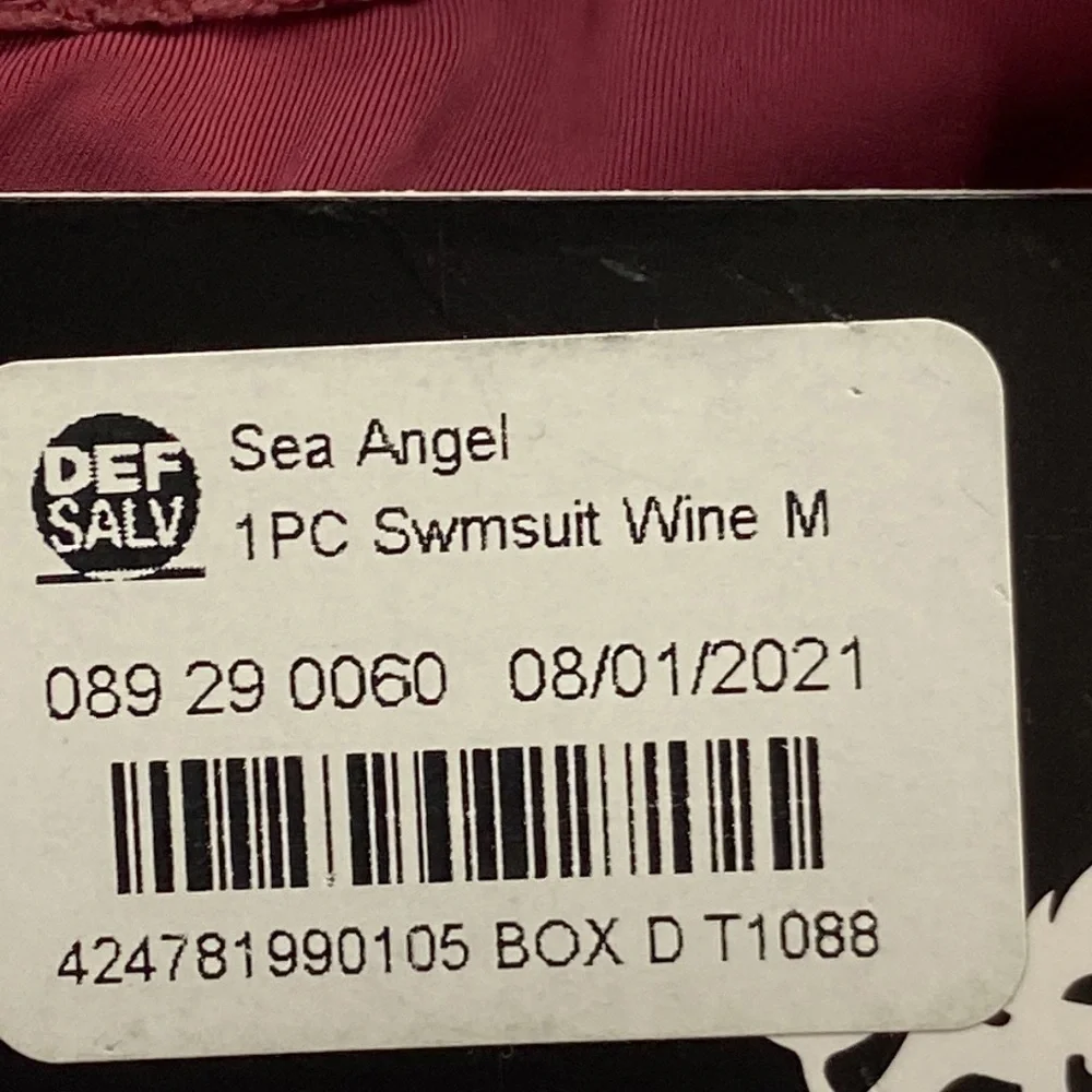 Sea Angel Wine One-Piece Swimsuit NWT Size M